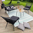 OVIALA - Petite table basse de jardin en acier gris - Costa Rica - vignette