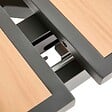 OVIALA - Table de jardin extensible 8 à 10 places en alu et effet bois 250cm - Savannah - vignette