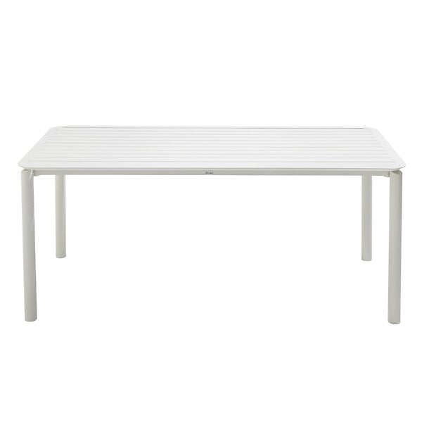 OVIALA - Table de terrasse rectangulaire en aluminium blanche - Almada - large