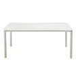 OVIALA - Table de terrasse rectangulaire en aluminium blanche - Almada - vignette