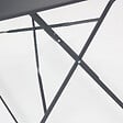 OVIALA - Table de jardin pliante acier gris 4 places - Rome - vignette