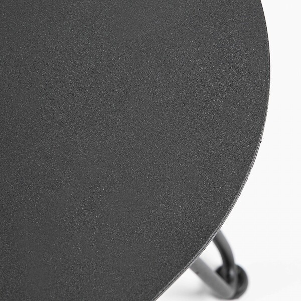 OVIALA - Table basse de jardin triangulaire en aluminium noir - Atoll - large