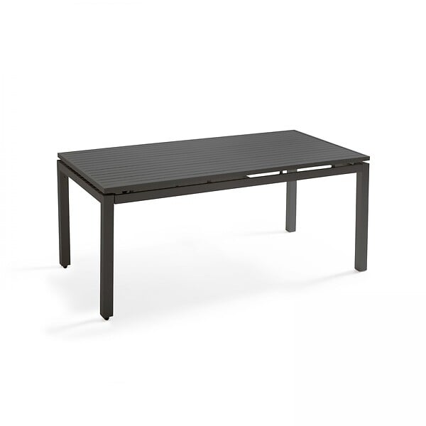OVIALA - Table de jardin extensible en aluminium gris 8 à 10 places 240 cm - Galilée - large