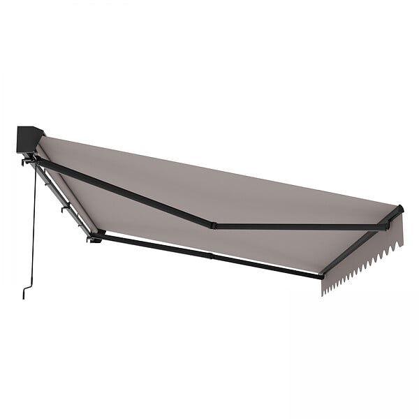 OVIALA - Store banne semi-intégral 2,5x2m en aluminium taupe - Brehat - large