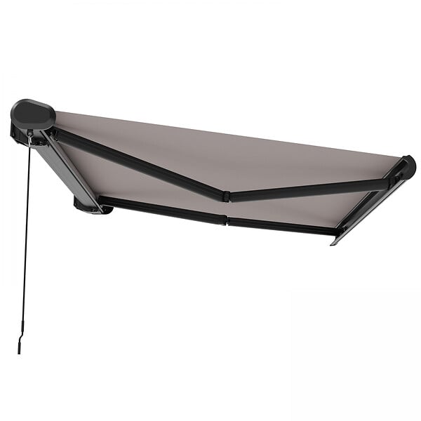 OVIALA - Store banne coffre integral 2.95x2.5m aluminium taupe - Caleta - large