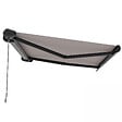 OVIALA - Store banne coffre integral 2.5x2m aluminium taupe - Capri - vignette