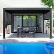 OVIALA - Pergola bioclimatique adossée 3x4m et 1 Store 2,66 x 2,34 m - Oia - vignette