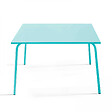 OVIALA - Table de jardin carrée en acier 8 places 120 cm turquoise - Palavas - vignette