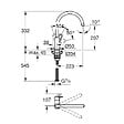 GROHE - Evier 116 x 51 cm   Architectura 8 Blanc + Robinet cuisine Bauloop - vignette