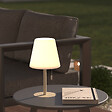 ATMOSPHERA - Lampe d'extérieur LED rechargeable USB base acier Beige D 16 x H 30 cm - vignette