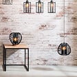 ATMOSPHERA - Luminaire Suspension en Métal filaire Noir D 28 cm - vignette