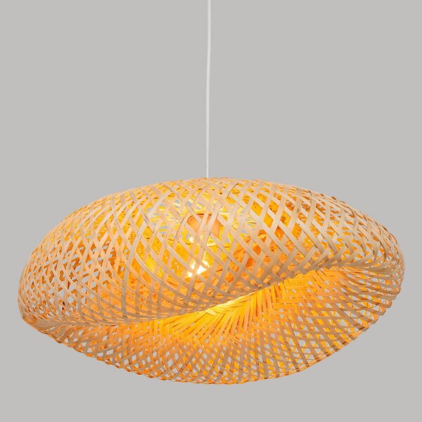ATMOSPHERA - Luminaire Suspension en Bambou naturel L 51 cm - large