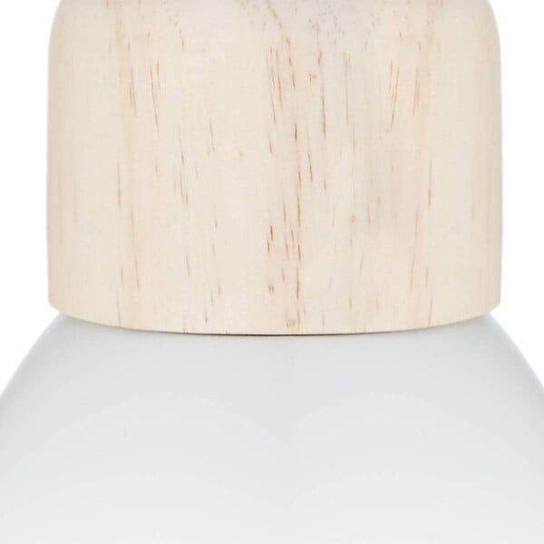 ATMOSPHERA - Luminaire Suspension en Bois et Métal Blanc D 15 cm - large