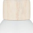 ATMOSPHERA - Luminaire Suspension en Bois et Métal Blanc D 15 cm - vignette