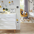 ATMOSPHERA - Luminaire Suspension en Bois et Métal Blanc D 15 cm - vignette