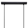 ATMOSPHERA - Luminaire Suspension 5 Lampes en Métal Noir et Bois de Pin L 60 cm - vignette