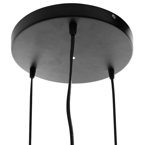 ATMOSPHERA - Luminaire Lustre 3 Suspensions en Métal filaire Noir - large