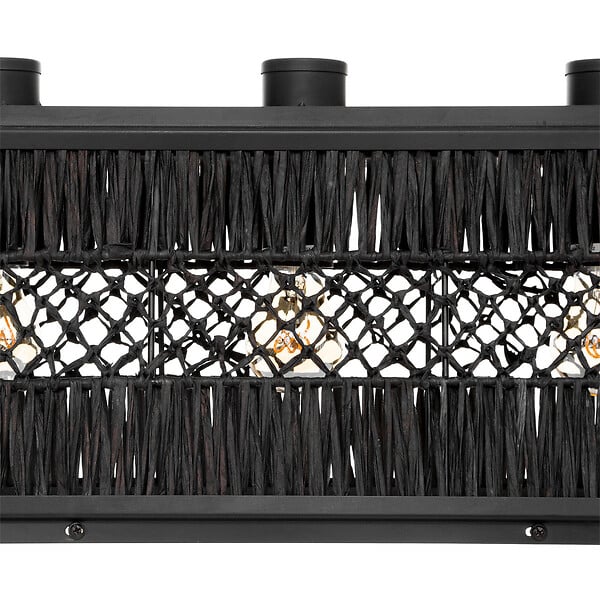 ATMOSPHERA - Luminaire Suspension 5 lampes en métal Noir L 93 cm - large
