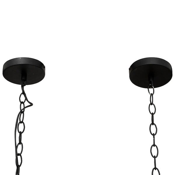 ATMOSPHERA - Luminaire Suspension 5 lampes en métal Noir L 93 cm - large