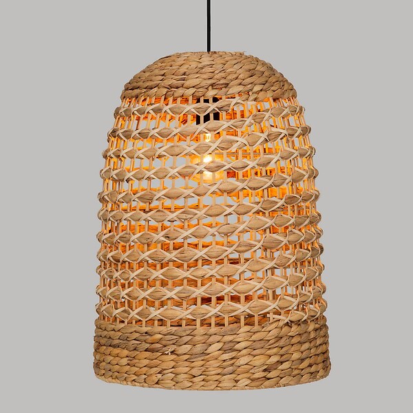 ATMOSPHERA - Luminaire Suspension en métal et Jacinthe D 37 x H 50 cm - large