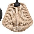 ATMOSPHERA - Applique murale en Métal Noir et Corde Beige H 25.5 cm - vignette