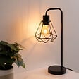 ATMOSPHERA - Lampe à poser en Métal filaire Noir H 46 cm - vignette