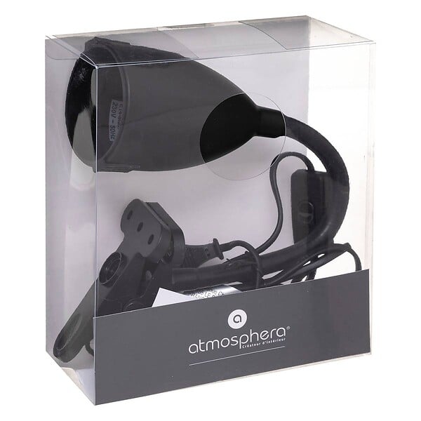 ATMOSPHERA - Lampe Pince en silicone et métal Noir - large