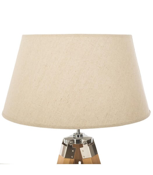 ATMOSPHERA - Lampadaire Trépied en Bambou et Abat-jour Ivoire H 145 cm - large