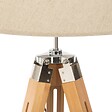 ATMOSPHERA - Lampadaire Trépied en Bambou et Abat-jour Ivoire H 145 cm - vignette