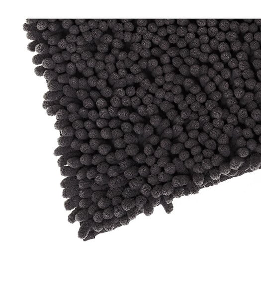 5 FIVE SIMPLY SMART - Tapis de Salle de bain Noir chenille maxi confort 50 x 80 cm - large
