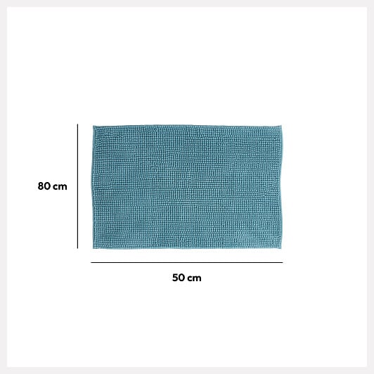 5 FIVE SIMPLY SMART - Tapis de Salle de bain Bleu Artic chenille 50 x 80 cm - large