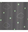 ATMOSPHERA - Rideau occultant Gris avec Étoiles phosphorescentes 140 x 250 cm - vignette