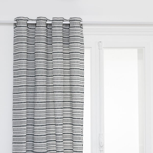 ATMOSPHERA - Rideau à œillets Jacquard Bleu Egéen 130 x 260 cm - large