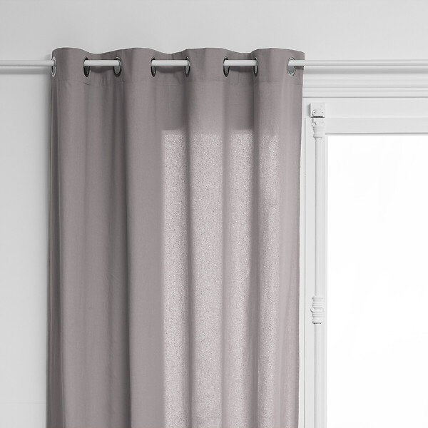 ATMOSPHERA - Rideau à œillets en Coton Gris Clair 135 x 240 cm - large