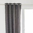 ATMOSPHERA - Rideau à œillets Occultant Tissu Chenille Gris foncé 140 x 260 cm - vignette