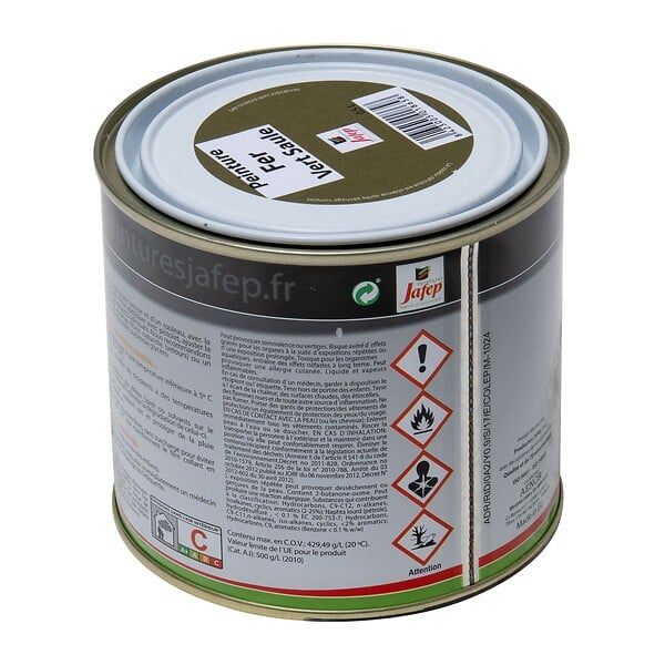 JAFEP - Peinture fer antirouille vert saule  0,5L 500 ml 500 ml - large