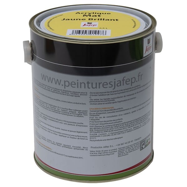 JAFEP - Peinture acrylique mat jaune brillant Jafep  2,5L - large