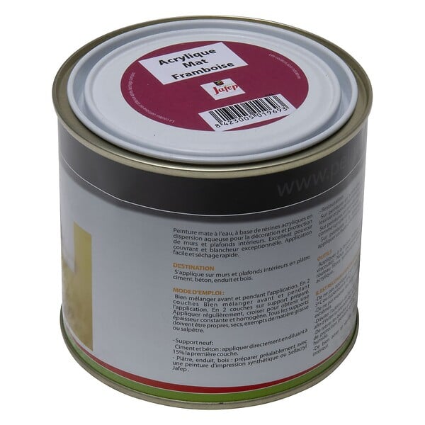 JAFEP - Peinture acrylique mat framboise Jafep  0,5L  0,5 L 0,5 L - large