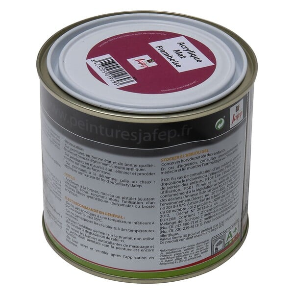 JAFEP - Peinture acrylique mat framboise Jafep  0,5L  0,5 L 0,5 L - large