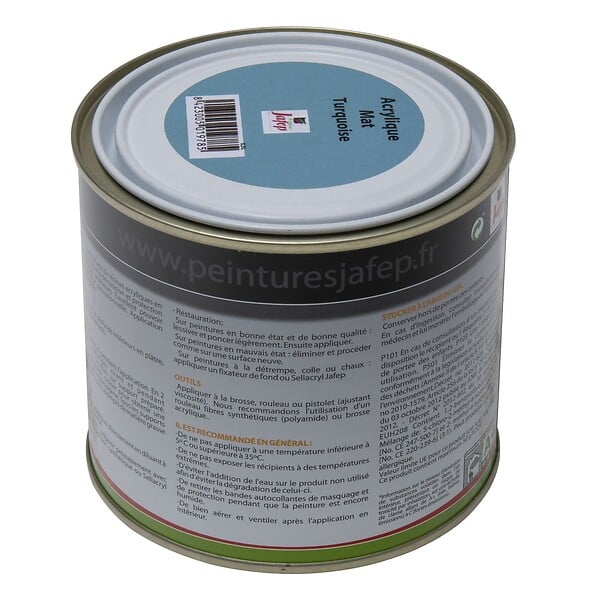 JAFEP - Peinture acrylique Turquoise mat Jafep  0,5l - large