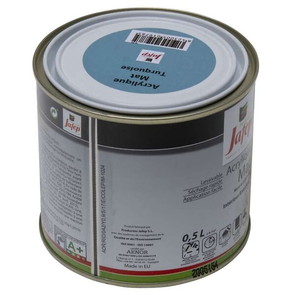JAFEP - Peinture acrylique Turquoise mat Jafep  0,5l - large