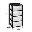 5 FIVE SIMPLY SMART - Tour de rangement 4 Tiroirs 4 pieds amovibles dont 2 avec roues H 85 cm - vignette