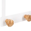 5 FIVE SIMPLY SMART - Patère de porte en Métal Blanc 5 Têtes en Bambou L 33 cm - vignette