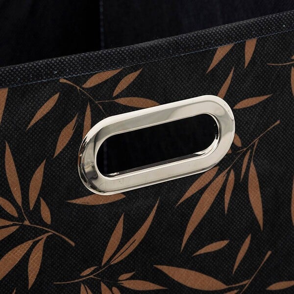5 FIVE SIMPLY SMART - Boîte de rangement Noir avec déco 31 x 31 x 31 cm - large