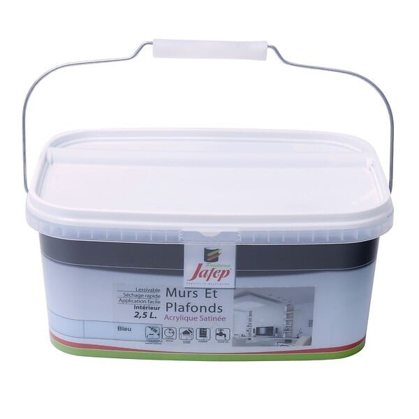 JAFEP - Peinture mur et plafond satinée bleu  2,5L  Jafep - large