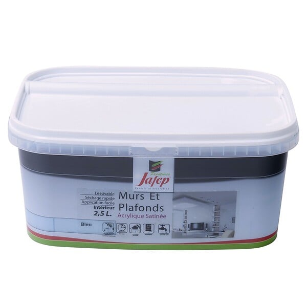 JAFEP - Peinture mur et plafond satinée bleu  2,5L  Jafep - large