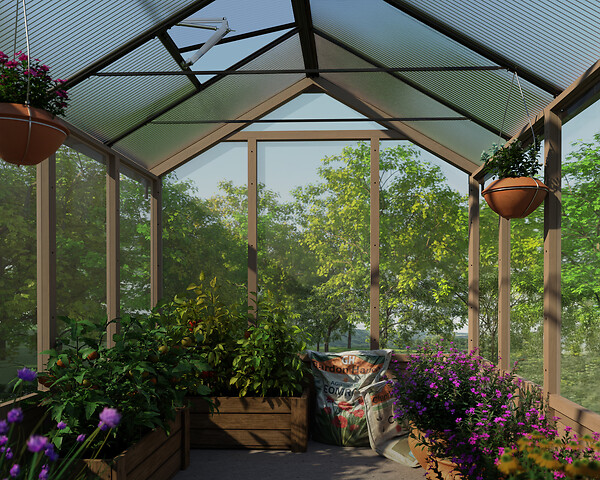 CANOPIA - Canopia Natura 15,3m² - Kit de serre en bois de cèdre - large