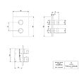 VILLEROY ET BOCH - Mitigeur thermostatique encastré 2 voies  Universal rectangle Or brossé - vignette
