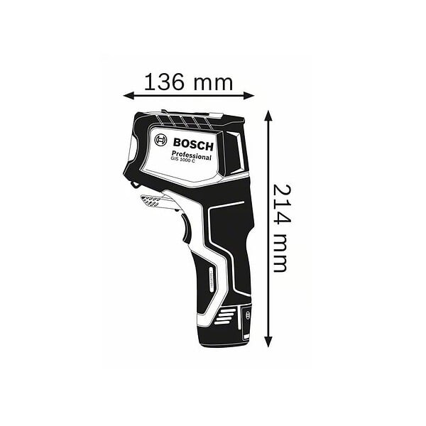BOSCH - Détecteur thermique Bosch GIS 1000 C Professional  batterie 2Ah  chargeur 0601083301 - large
