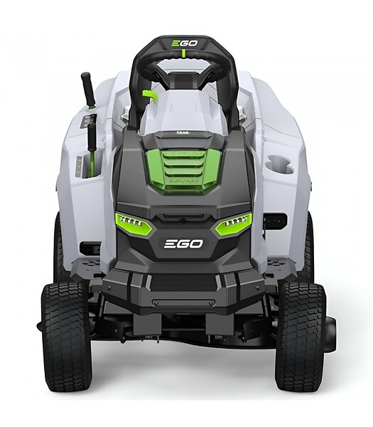 EGO POWER+ - Tondeuse tracteur à batterie EGO, Coupe 98 cm, Bac grande capacité, 4 batteries 10Ah et chargeur 1600W - TR3801E-B - large
